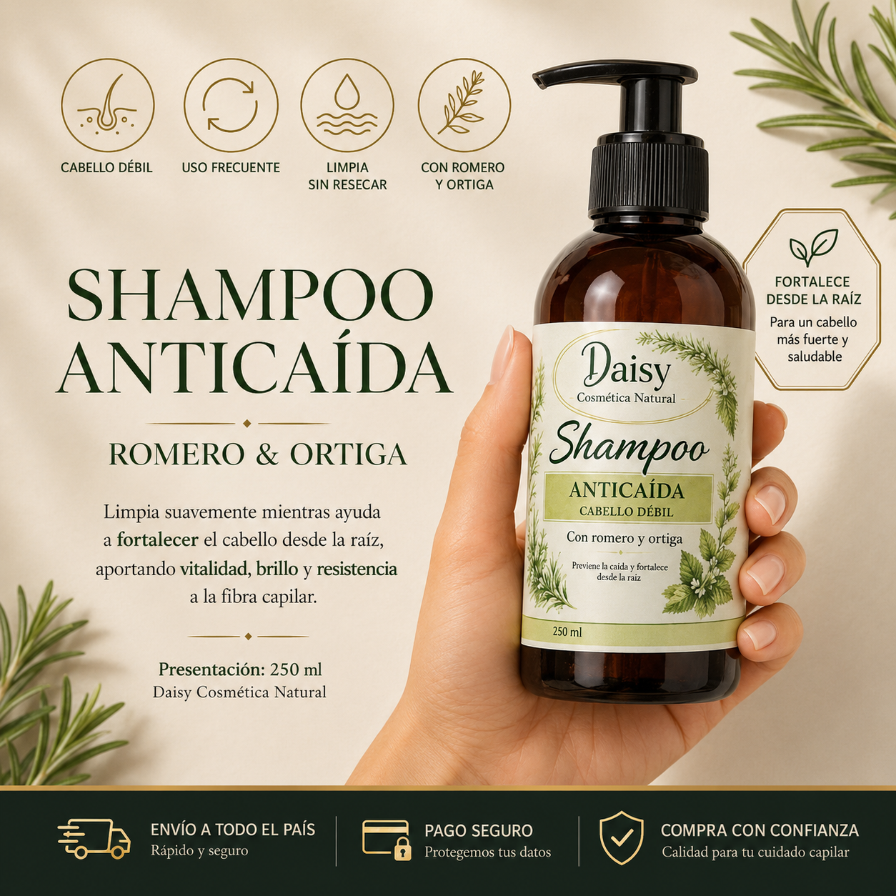 DAISY Shampoo Anticaída y Crecimiento