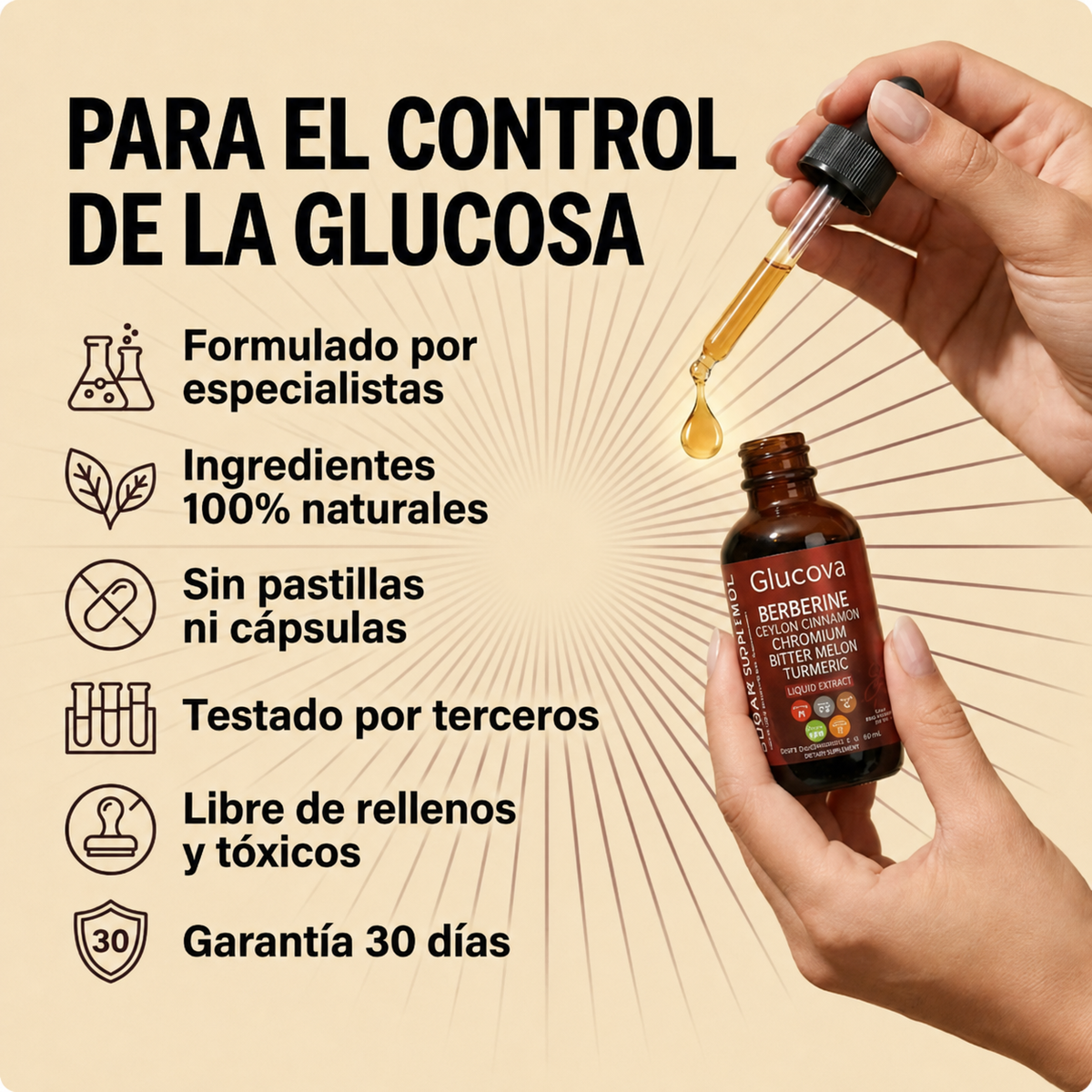 Glucova Apoyo natural para la Glucosa, Energia y antojos